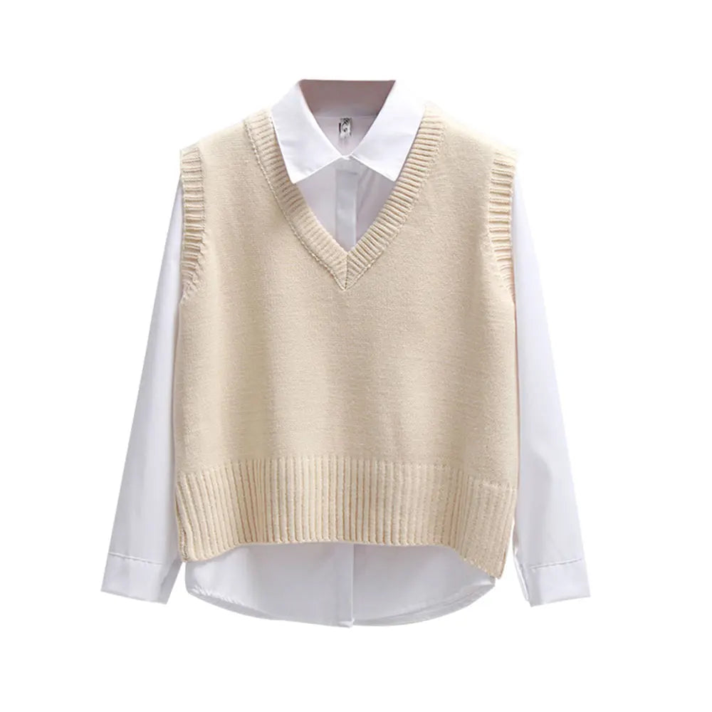 Sleeveless Knitted Sweater