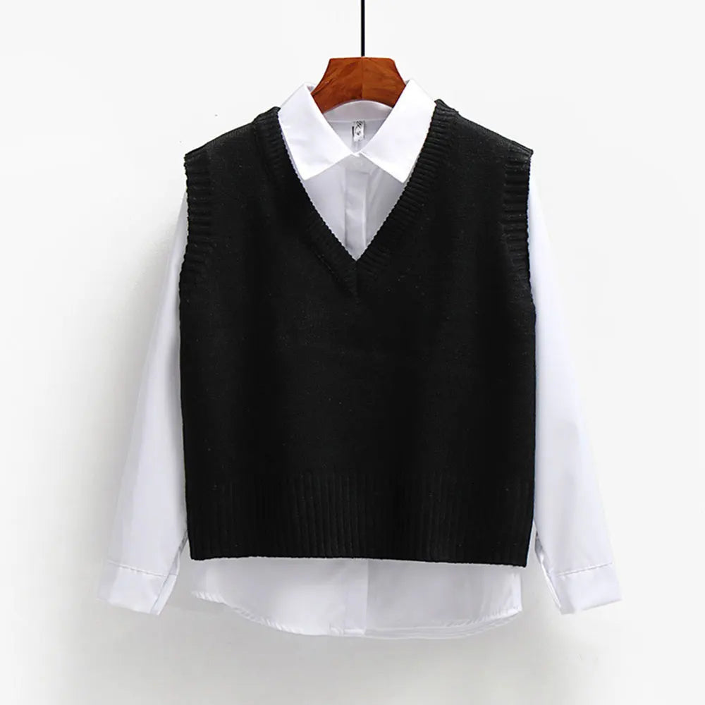 Sleeveless Knitted Sweater