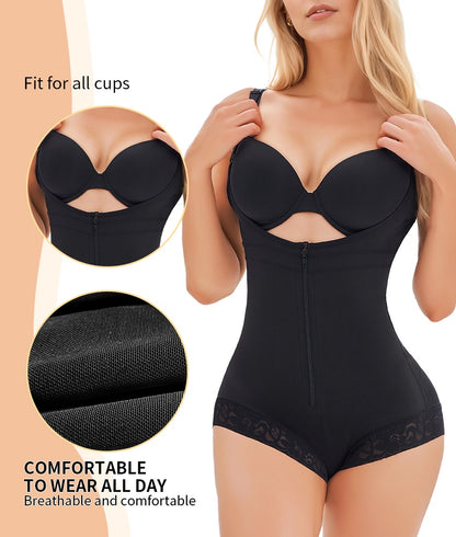 Women's Fajas Colombianas Shapewear Postpartum Tummy Control Bodysuit Full Body Shaper