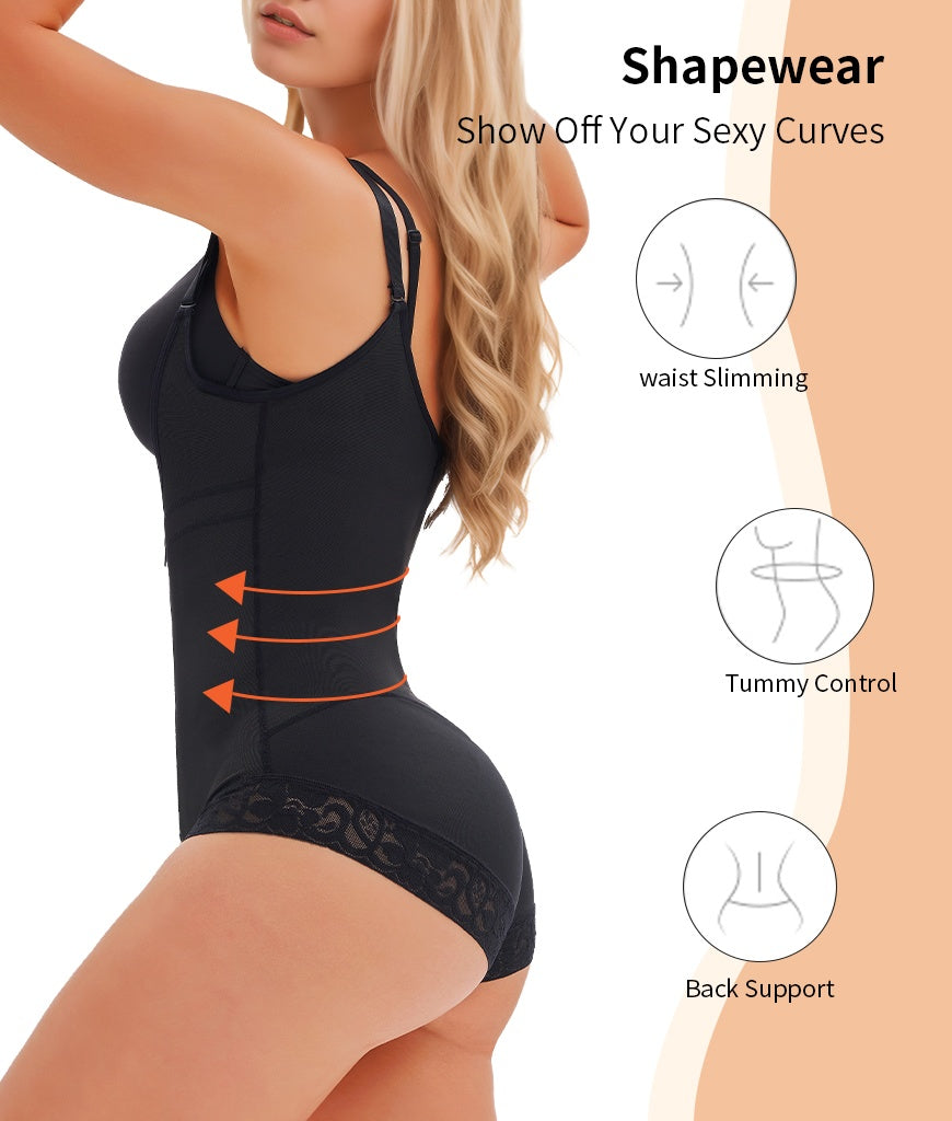 Women's Fajas Colombianas Shapewear Postpartum Tummy Control Bodysuit Full Body Shaper
