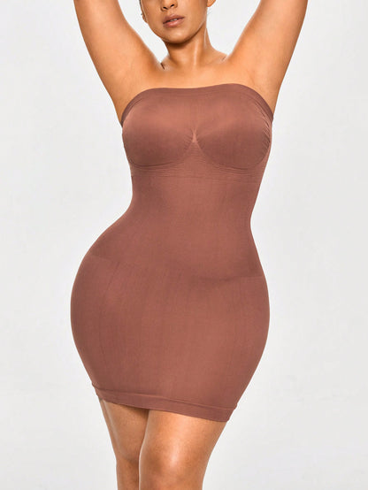 Strapless Full Body Shapewear Bodysuit Lift Tummy Waist Control