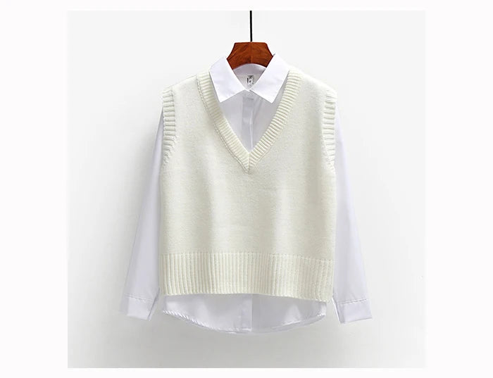 Sleeveless Knitted Sweater