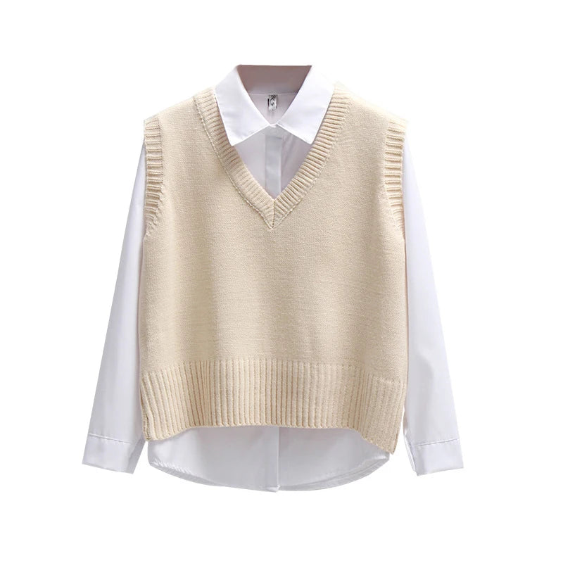 Sleeveless Knitted Sweater
