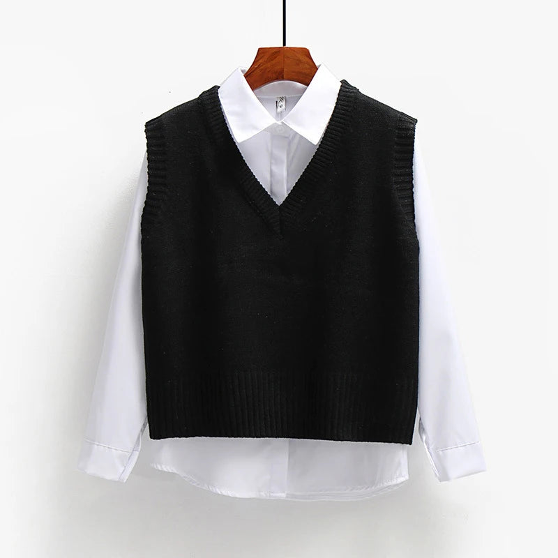 Sleeveless Knitted Sweater