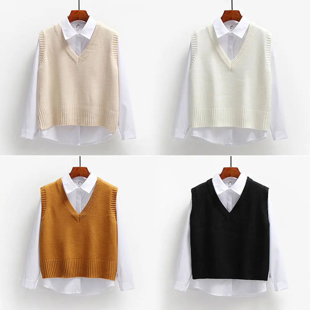 Sleeveless Knitted Sweater