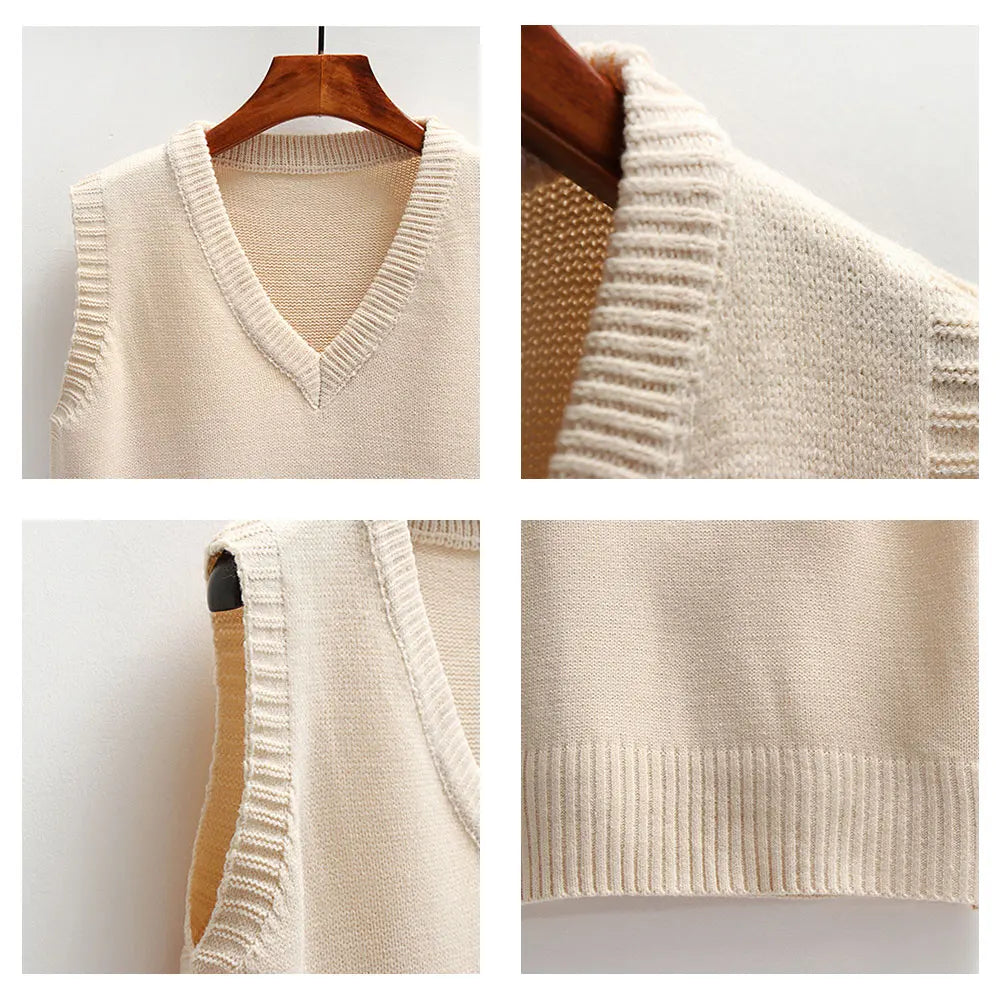 Sleeveless Knitted Sweater
