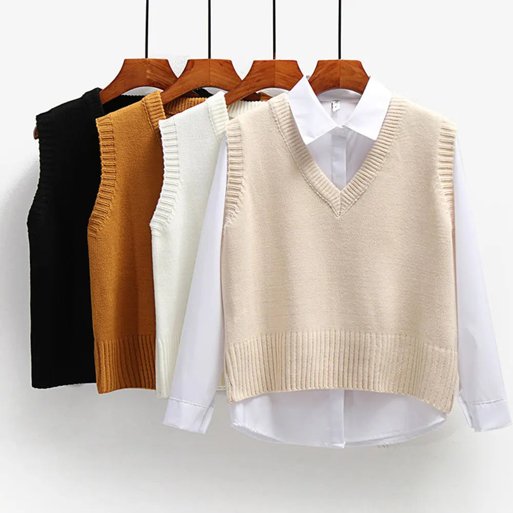Sleeveless Knitted Sweater