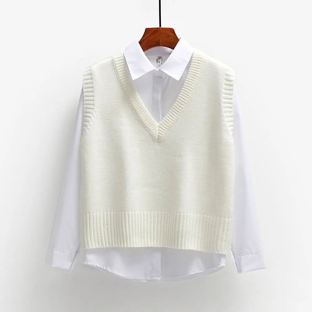 Sleeveless Knitted Sweater