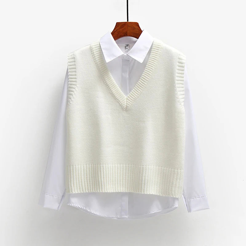 Sleeveless Knitted Sweater