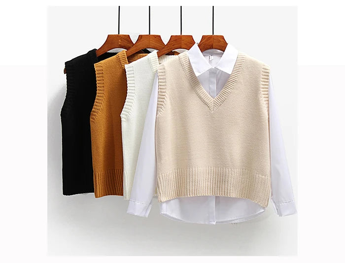 Sleeveless Knitted Sweater