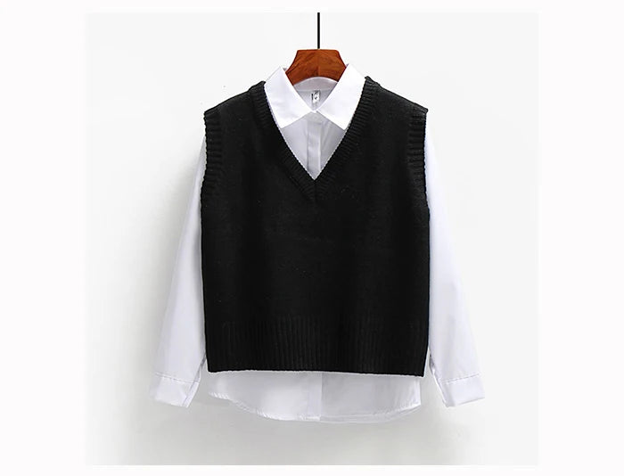 Sleeveless Knitted Sweater