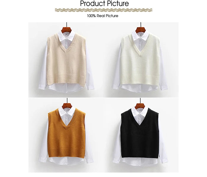 Sleeveless Knitted Sweater