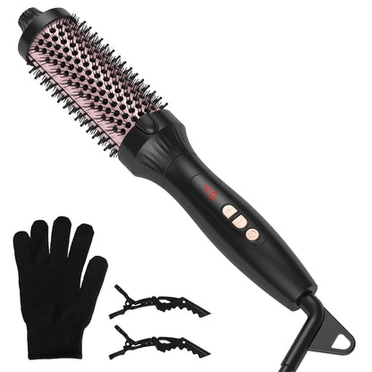 1Pc 3 In 1 Thermal Brush Hair Curler Brush Hair Curler Straightener