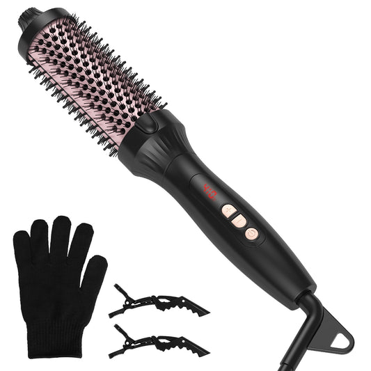 1Pc 3 In 1 Thermal Brush Hair Curler Brush Hair Curler Straightener