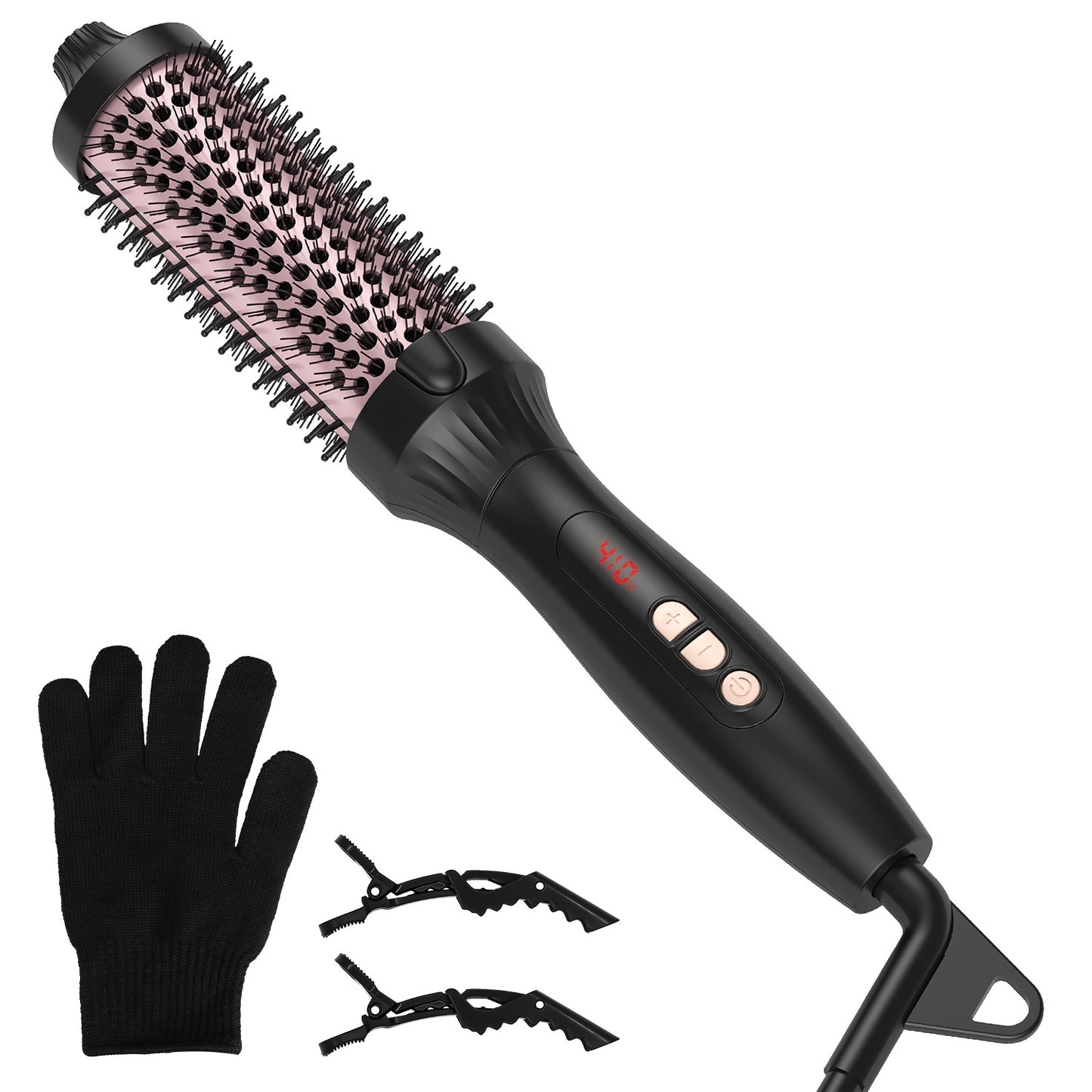 1Pc 3 In 1 Thermal Brush Hair Curler Brush Hair Curler Straightener