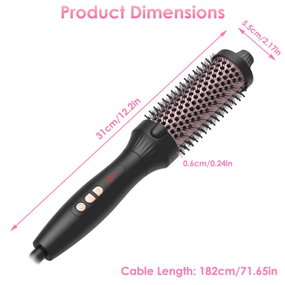 1Pc 3 In 1 Thermal Brush Hair Curler Brush Hair Curler Straightener